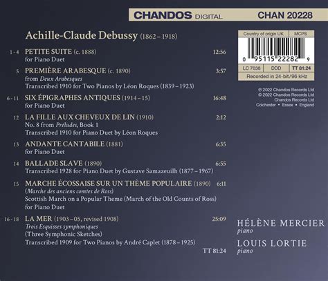 claude debussu|claude debussy werkverzeichnis.